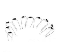 EBTOOLS Kit di Assortimento del Diodo del Rettificatore 100 Pcs 10 Valori 1N40011N4007 e 1N58171N5819 con Scatola di Archiviazione Organizzata