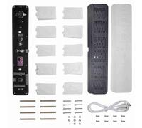 EBTOOLS Kit di Sveglia Digitale a 6 Cifre | Display di Spettro Musicali Touch-control Multifunzione | Time, Temp, Data, Allarme, Countdown Funzionalità (Semilavorato)