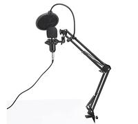 EBTOOLS Kit Microfono Cablato BM800 con Stand e Scheda Audio V8 per la Registrazione in Studio e il Karaoke