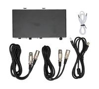 EBTOOLS L'alimentazione a 48 V con Cavo XLR, Guscio di Ferro Professionale, Supporta i Doppi Microfoni Registrazione Musicale Ottimale