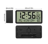 EBTOOLS LCD Digital ANNUNCH CHIEDI con Snooze, Retroilluminazione e Temperatura Interna - Batteria a Batteria un Piccolo Orologio per Camera Letto, Ufficio e Viaggio