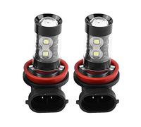 EBTOOLS Led Fendinebbia Lampadina LED H8 2Pcs Fendinebbia 12V-24V 50W per auto H8 Fari fendinebbia H11 6000K Lampadine LED auto luminose per fendinebbia faro luce di marcia diurna