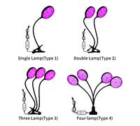 EBTOOLS LED LED a Spettro Completo Simile a Sun Grow Light with Timer & Cocaueck per la Crescita delle Piante per Interni - 5 Livelli di luminosità, Installazione Facile, Clamp/Holder (Tipo 1)