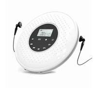 EBTOOLS Lettore CD Portatile con Supporto per Cuffie da 3,5 Mm, Supporta la Scheda TF, la Riproduzione MP3, il Display LCD, la Funzione di Ripetizione A-B, i Pulsanti Touch (WHITE)