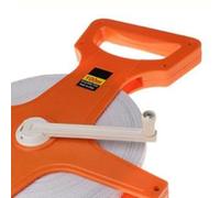 EBTOOLS Mezzo a Mano Manovella Portatile con Punta a Punta, Bobina di Misurazione in Fibra per Costruzione e Lavorazione del Legno, Larghezza 12,5 Mm 50 Metri (100 Metri)