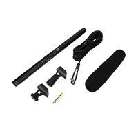 EBTOOLS microfono a condensatore adatto per Microfono per intervista professionale Condensatore unidirezionale per videocamera DSLR Videocamere DV (nero)