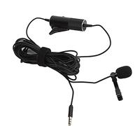 EBTOOLS Microfono Lavalier 5.8M con Clamp/Holder per Fotocamera per Telefono Cellulare - Microfono Omnidirezionale di Alta qualità () (BLACK)