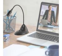 EBTOOLS Microfono Omnidirezionale ABS con Plug a 360 ° a Collo di Cero, da 3,5 Mm per lo Studio Domestico e Registrazione