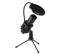 EBTOOLS Microfono USB con Treppiede, Monte Shock e - Microfono di Condensatore Cardioide per Giochi, Streaming e Podcasting - Compatibile con PC e Smartphone