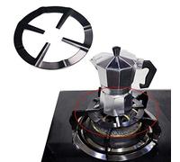 EBTOOLS MOKA POT POTTO STANTE ACCIAIO POTTORE CAFFERTA Supporto a Gas Accessorio da per la stabilità della Pentola per stabilità (BLACK)