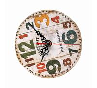 EBTOOLS Orologio da Parete in Legno Vintage con Seconda Mano Rossa, Arredamento Antico per la Casa e Ufficio, un Facile Posizionamento del Tavolo o del Muro (#3)