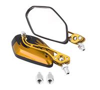 EBTOOLS per piccolo specchietto retrovisore scooter 50cc 1 Coppia di Specchietti Laterali Posteriore Modello Scooter Moto Universale da 8 mm a 10 mm(Giallo)