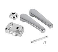 EBTOOLS per pulsante porta bagno serratura della porta del bagno RV, set di serratura della leva della porta del WC manopola della maniglia del bagno Cromo lucido per camper camper Yac