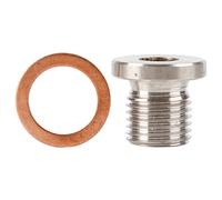 EBTOOLS per tappo sonda lambda Tappo otturatore di ossigeno in metallo, Tappo otturatore per sonda lambda M12 1,25mm O2 ossigeno per tappo Bang Moto accessori auto