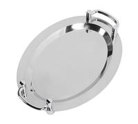 EBTOOLS Piastra a Buffet in Acciaio Inossidabile con Finitura a Specchio e Manico Ergonomico - 40 Cm Che Serve Vassoio per Banchetti, Ristoranti Ed Eventi (#4)