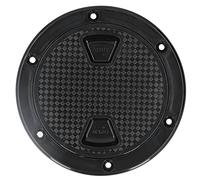 EBTOOLS Piastra di Coperta per Barca 4 Pollici Copertura Rotonda Portello ispezione Anti- in ABS Accessorio Marino Nero Coperchio boccaporto della Piastra del Ponte Sostituzione