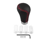 EBTOOLS Pomello Cambio 5M Classe A 2006 - Pu Leader Universal Car Truck Pomello Del Cambio Pomello Del Cambio Manuale Con 4 Adattatori, Viti E Chiavi(Rosso)