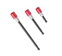 EBTOOLS Porta del Bit di Estensione del Cacciavite 60/100/150 Mm con Magnete Forte per Cacciaviti Elettrici (Tre gruppi rossi)