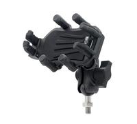 EBTOOLS Porta del Supporto per Telefono Motociclistico con Supporto per Cellulare Rotabile a 360 ° per Manubrio di Moto, Alta stabilità e Durata (Monte della testa della palla M8)