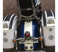 EBTOOLS Porta della di Licenza Motociclistica con Montaggio in Luce di Coda per Montaggio Posteriore Convenzionale (SILVER)