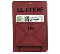 EBTOOLS Porta di Lettere di Posta in Legno e Portata del Supporto per i Ganci - Decorazioni per la Casa Uniche per Camera da Letto, Soggiorno, caffè e Negozio (W261801 Letter Plug Hook-Red)