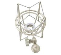EBTOOLS Porta di Vibrazione della Clamp/Holder di Montaggio per Microfono per lo Studio di Streaming e Registrazione, Angolo, compatibilità, (argento champagne)