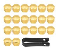 EBTOOLS radmutter cap gold adatto per Cappuccio con dado a risvolto, 20 pezzi 17mm Coprimozzi mozzo ruota universale per auto Pneumatico a capocorda Bullone Vite Coperchio di protezione Tappo di prot