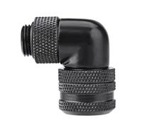 EBTOOLS Raffreddamento per PC G1/4 90 Gradi Connettore a Gomito, Raccordo in Ottone per Tubo da 14 Mm, Design a Prova di (BLACK)