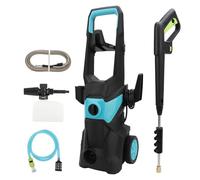 EBTOOLS Rondella di Pressione Elettrica 4000psi 2,4 Gpm con Tubo 32 Piedi, 4 Ugelli e Testa di Schiuma per Auto e Patio, Spina UE 220 V (Plug 220v)