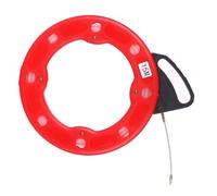 EBTOOLS Rulto a Nastro di Pesce in Acciaio 30 M con Manico Ergonomico per un Efficiente Tiro di Cavi Elettrici Sotto i Tappeti e Attraverso (15M)