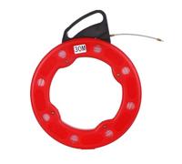 EBTOOLS Rulto a Nastro di Pesce in Acciaio 30 M con Manico Ergonomico per un Efficiente Tiro di Cavi Elettrici Sotto i Tappeti e Attraverso (30M)