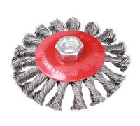 EBTOOLS Ruota a Spazzola a Filo Superiore per Strumento di Rimozione di Macinazione e Vernice con M10x1.5 Dado - 4 Pollici di Diametro