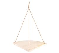 EBTOOLS Scaffale per Esposizioni in Legno a Parete a Forma di Ventola con Corda di Canapa per Eleganti Decorazioni per la Casa e Soluzioni per lo Spazio (Scheda in legno a forma di ventola/colore del)