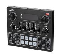 EBTOOLS Scheda Audio V9 Multifunzionale e Kit Microfono BM800 per Trasmissione in Diretta e Registrazione con Supporto a Doppio Microfono (SILVER)