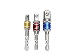 EBTOOLS Set di Adattatori di Socket a 3 Pezzi, Barre di Estensione del Driver per Trapano in Acciaio con /4 Pollici, 3/8 Pollici o 2 Esadecenti per Uso Versatile