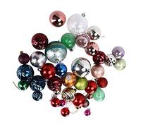 EBTOOLS Set di Decorazioni Natalizie - 39 Ornamenti Colorati Leggeri per Alberi e Casa, S e Accessori per Le Vacanze
