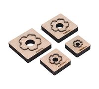 EBTOOLS Set di Taglio in Pelle a Forma di Fiori a 4 Pezzi per Accurato, Tagli su Cartone, Argilla e Altro Ancora