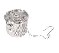 EBTOOLS Sfrigele da tè in Acciaio Inossidabile con Catena | Cesto di Condimento Multiuso a 12 Cm per Zuppe, tè e Creazioni Culinarie (Diametro 12 cm / 4,7 pollici)