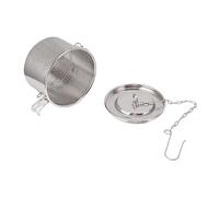 EBTOOLS Sfrigele da tè in Acciaio Inossidabile con Catena | Cesto di Condimento Multiuso a 12 Cm per Zuppe, tè e Creazioni Culinarie (Diametro 14 cm/5,5 pollici)