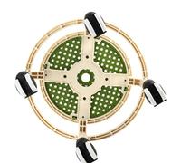 EBTOOLS Sgabelli Bassi Rotondi con Ruote Iversal Comode, Sgabelli Mobili per, Arredamento per la Casa Elegante in EY (GREEN)