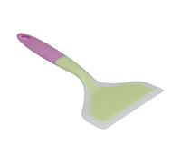 EBTOOLS Spatola di Cottura in Silicone a Due Colori Trasparente, Tornatore a Bocca Larga Antiadere (testa di pala verde)