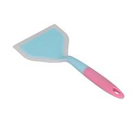 EBTOOLS Spatola di Cottura in Silicone a Due Colori Trasparente, Tornatore a Bocca Larga Antiadere (testa di pala blu)