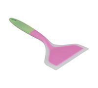 EBTOOLS Spatola di Cottura in Silicone a Due Colori Trasparente, Tornatore a Bocca Larga Antiadere (Testa pala viola)
