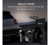 EBTOOLS Staffa per Montaggio ' Mobile - Porta in Acciaio Inossidabile per Ricetrasmettitore per Auto, Facile Installazione a 360 Gradi