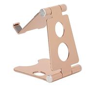 EBTOOLS Stand per Telefono a più Angolo Premium con Gestione dei Cavi, Base Stabile e 5 Opzioni di Colore per l'uso della Scrivania e del Laptop (Oro (regolazione singola))