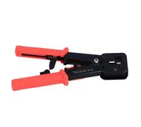 EBTOOLS Strumento di Crimpaggio RJ45 Professionale per Cavi Ethernet Cat6 Cat6 -Acciaio Daduty, in Strumento di Taglio e Stripping in Rosso (rosso)