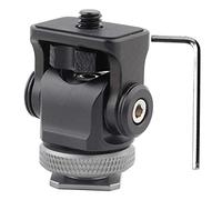 EBTOOLS Supporto Hot Shoe Slitta Flash 1/4 '' Vite Hot Shoe videocamera Monitor Mount Monitor Flash Microfono Holder Camera Accessorio Hot Shoe Mount treppiede Lega di Alluminio (Nero) Adatto per SLI