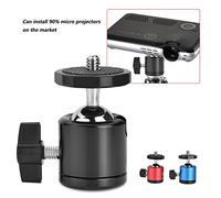 EBTOOLS Testa a 360 Gradi con /4 "Crolla a Vite per Telecamere, Supporto per Ballo Treppiede (BLACK)