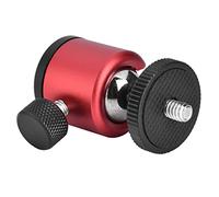 EBTOOLS Testa a 360 Gradi con /4 "Crolla a Vite per Telecamere, Supporto per Ballo Treppiede (rosso)