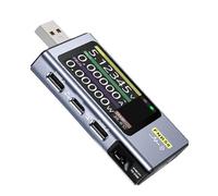 EBTOOLS Tester Multimetro di Potenza USB | Tensione e Corrente di Tipo C per PD3.0 QC3.0 | Display HD 2, ", Registrazione dei Dati, Ampia compatibilità